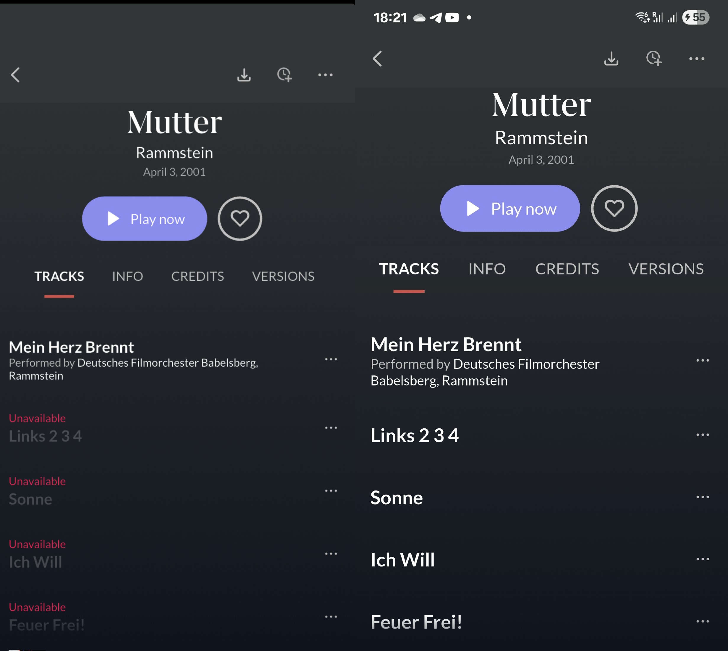 Some tracks marked as 'Unavailable' in Roon ARC on iPad (ref#X234PX ...